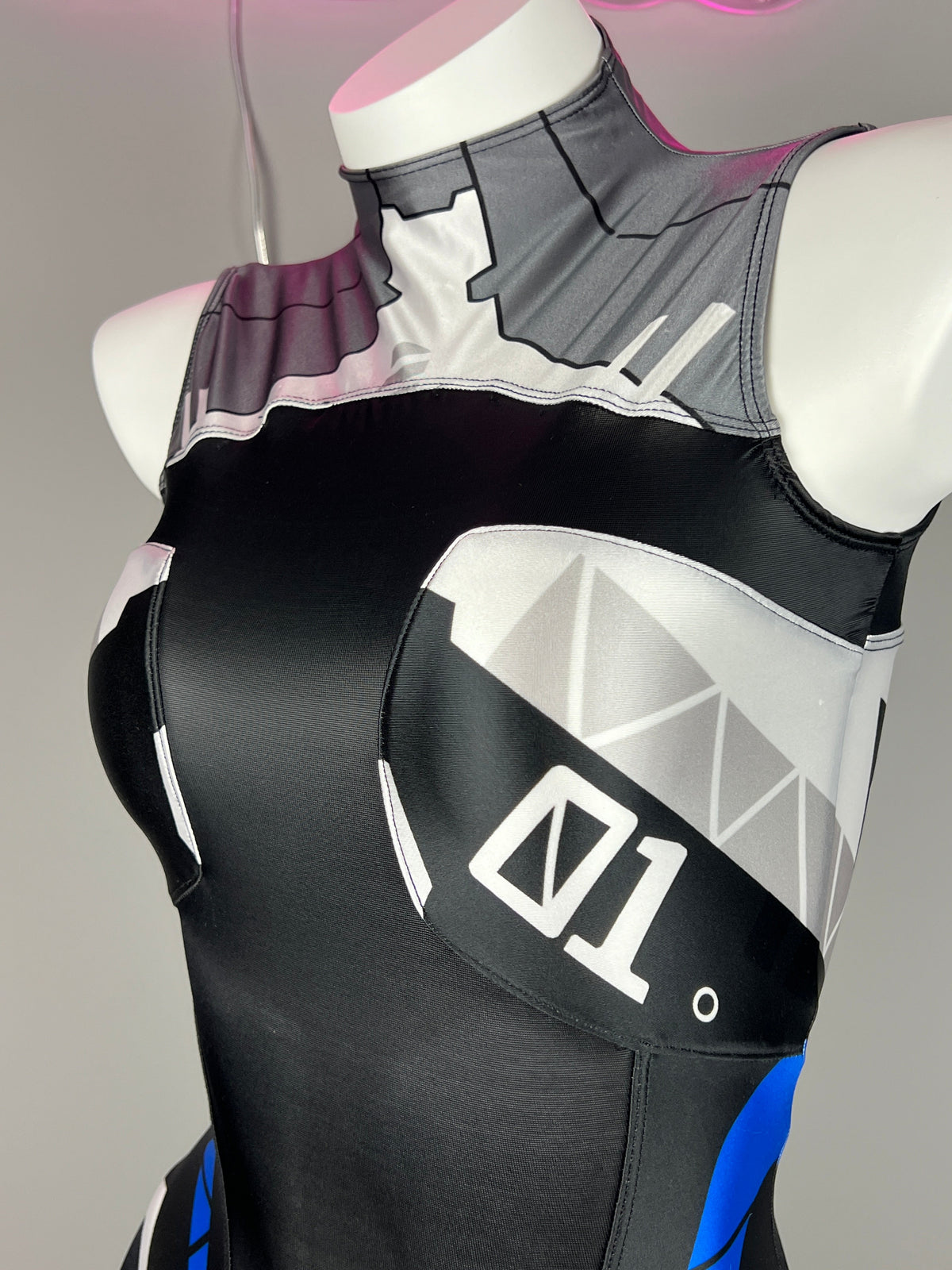 Anime Sci-Fi Spandex Cosplay Open Crotch Bodysuit Costume Lingerie Zentai-13