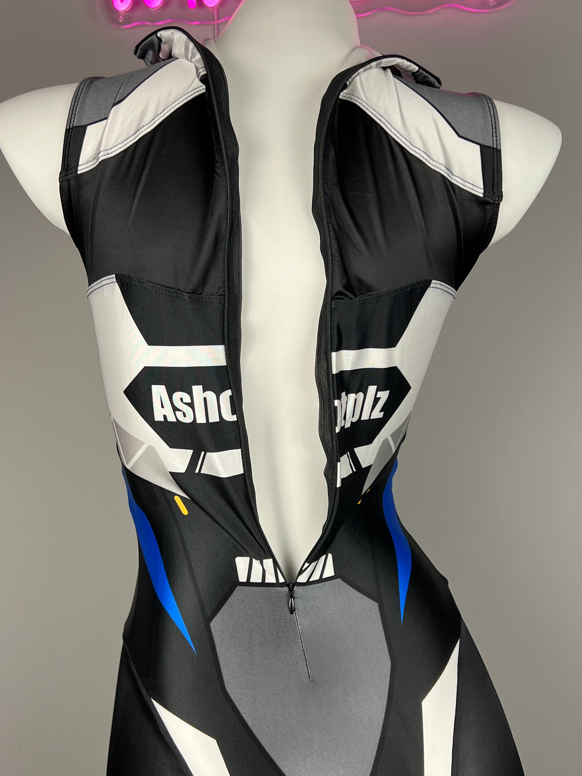 Anime Sci-Fi Spandex Cosplay Open Crotch Bodysuit Costume Lingerie Zentai-15