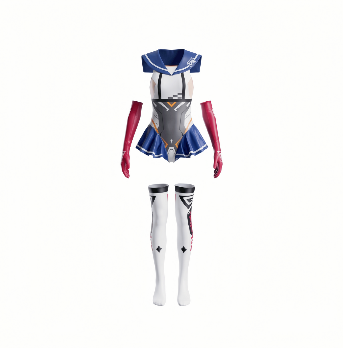 Japanese Anime Girl Spandex Swimwear Racing Suit Wet Suit Race Queen Costume-16
