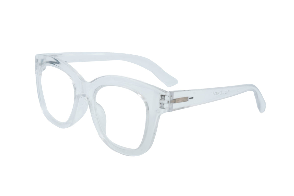 Boléro Alba — Oversized Clear Reading Glasses