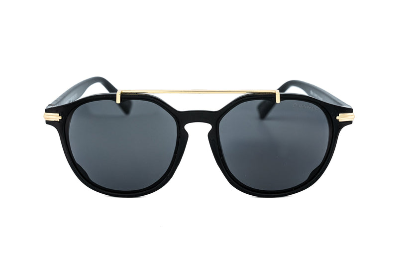 Boléro Draxler — Round Brow Bar Polarized Sunglasses-2