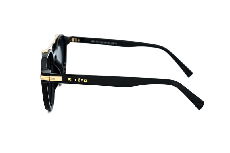 Boléro Draxler — Round Brow Bar Polarized Sunglasses-3