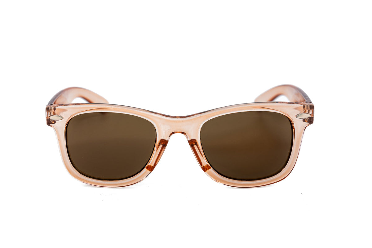 Boléro Lumo — Translucent Pink Classic Square Kids Sunglasses