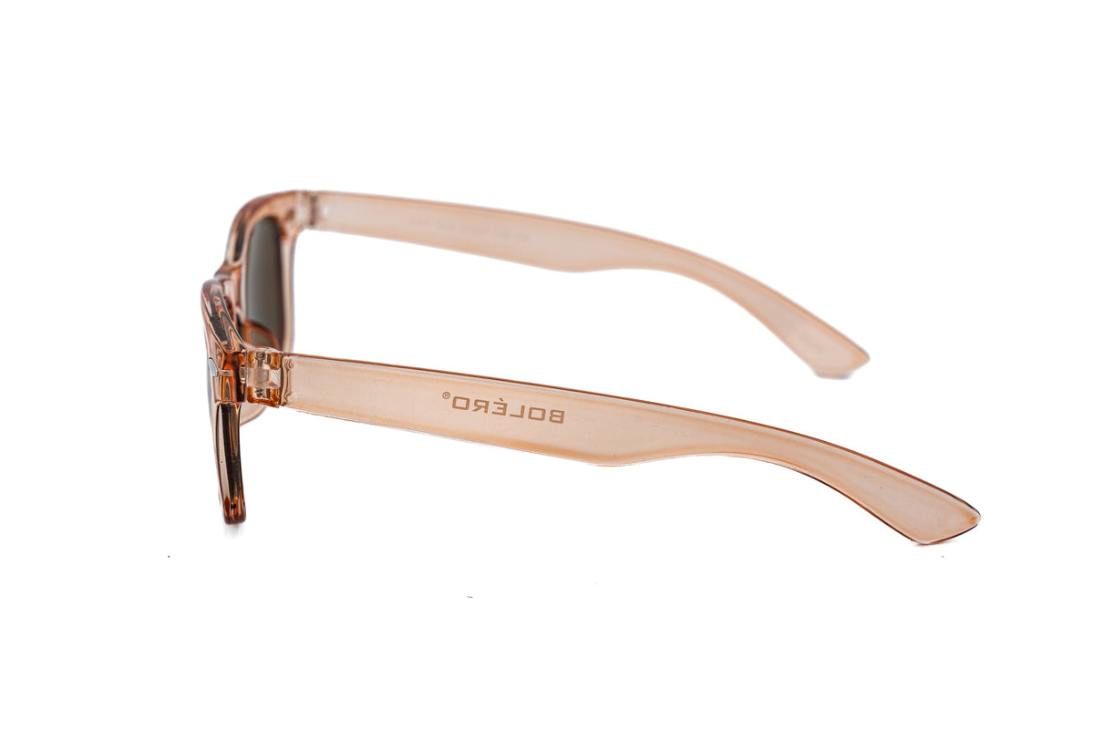 Boléro Lumo — Translucent Pink Classic Square Kids Sunglasses-3