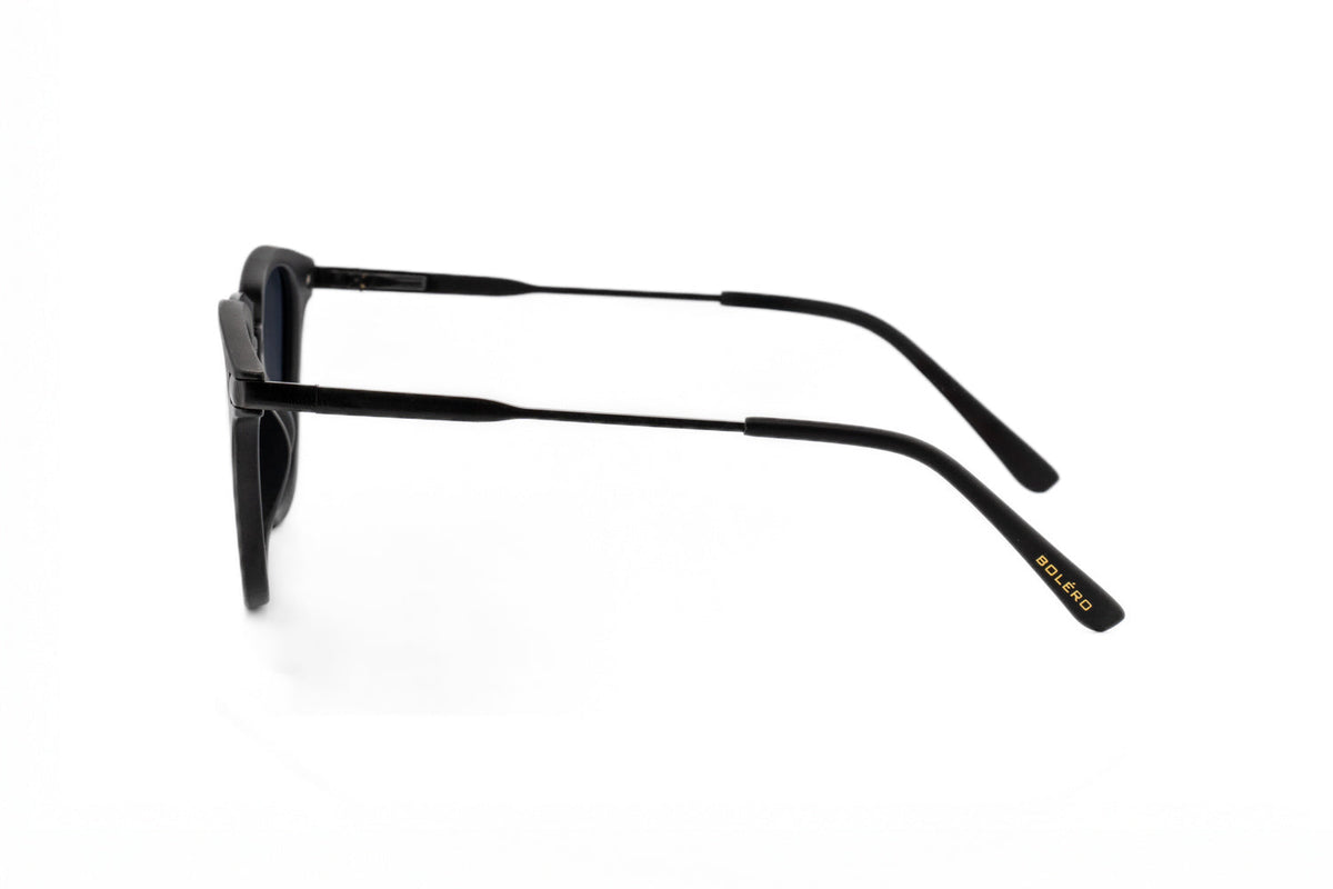 Boléro Maven — Matte Black Square Keyhole Sunglasses-3