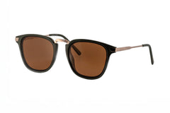 Boléro Maven — Matte Black Square Keyhole Sunglasses-5