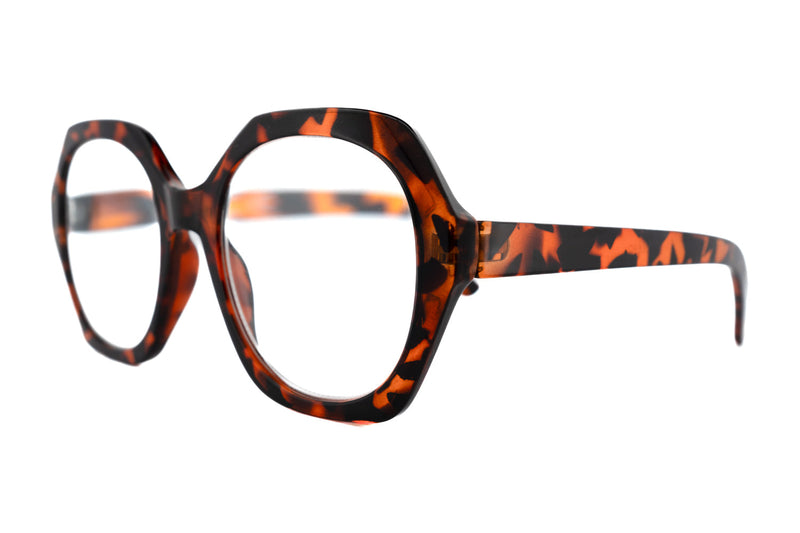 Boléro Saffron — Oversized Geometric Reading Glasses-1