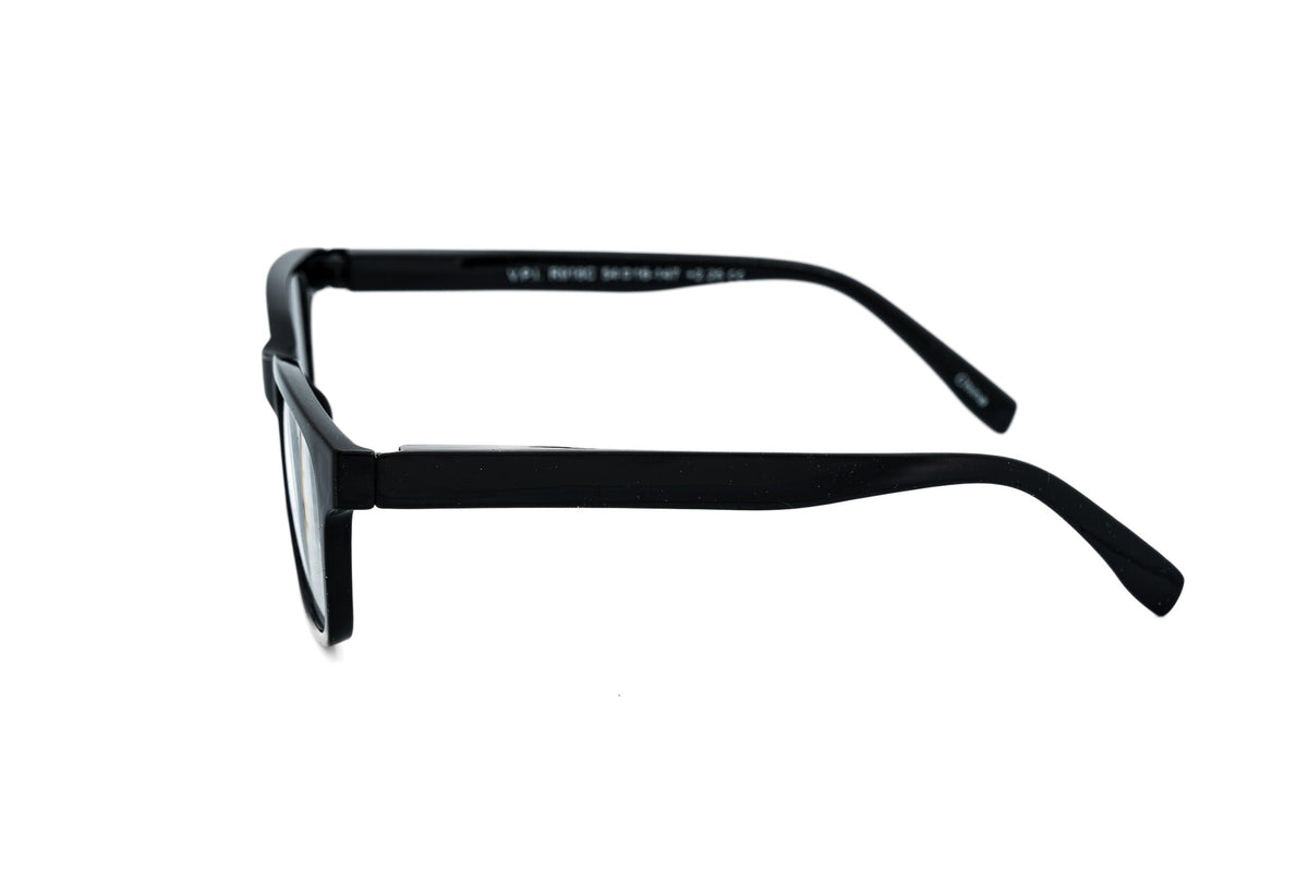 Boléro Silvano — Classic Black Rectangle Reading Glasses-3