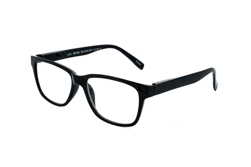 Boléro Silvano — Classic Black Rectangle Reading Glasses-1