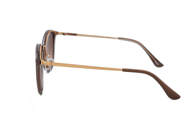 Boléro Soraya — Round Brown Gradient Sunglasses-3