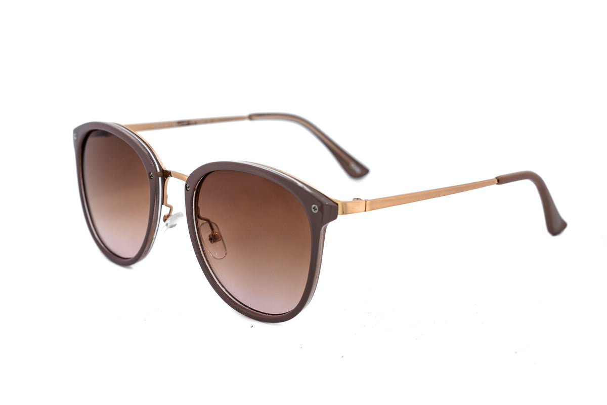 Boléro Soraya — Round Brown Gradient Sunglasses-1
