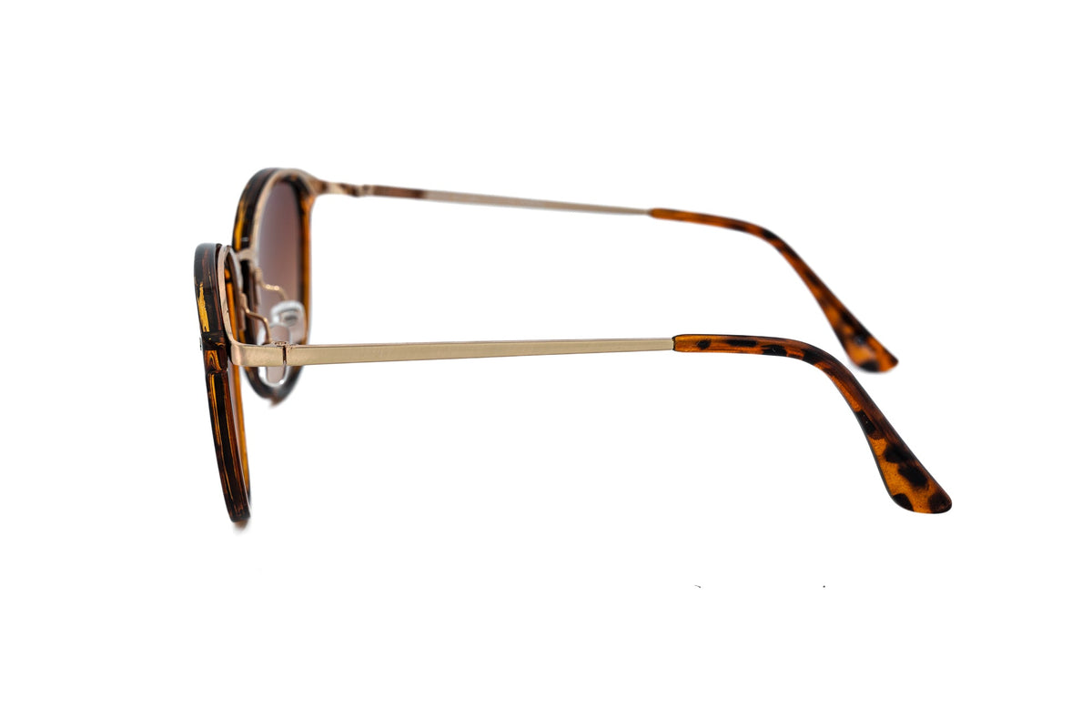 Boléro Soraya — Round Brown Gradient Sunglasses-6