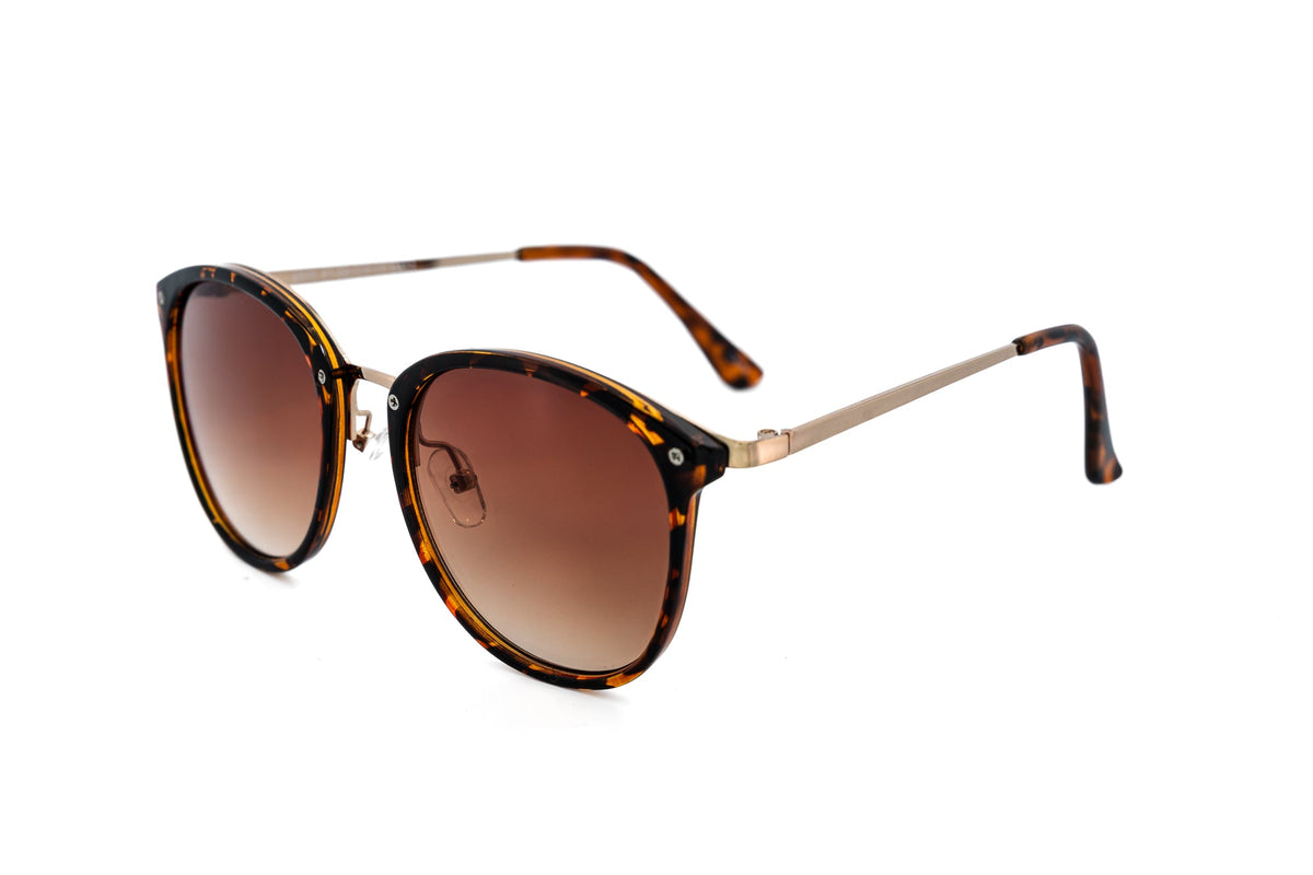 Boléro Soraya — Round Brown Gradient Sunglasses-4