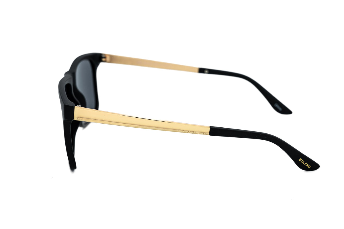 Boléro Soren — Matte Black Square Sunglasses-9