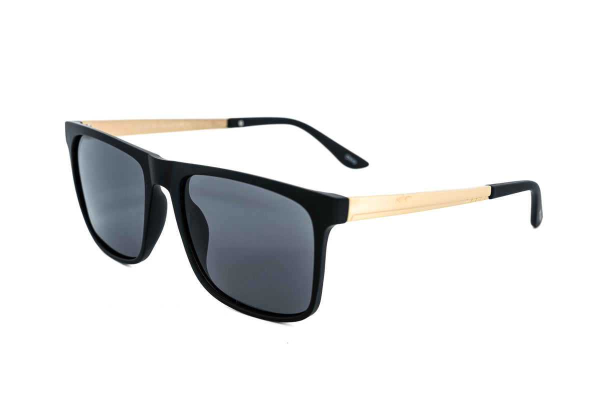Boléro Soren — Matte Black Square Sunglasses-7