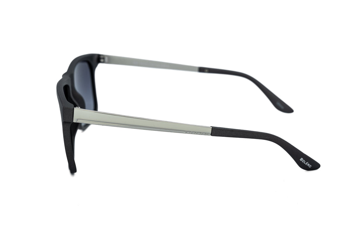 Boléro Soren — Matte Black Square Sunglasses-3