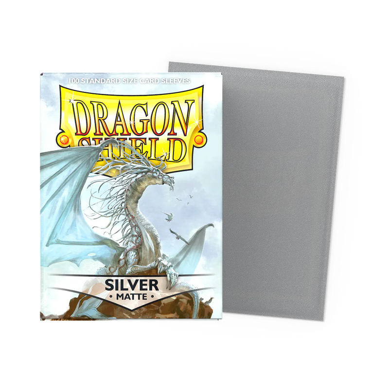 Dragon Shield Sleeves - Matte Standard (Silver)-1