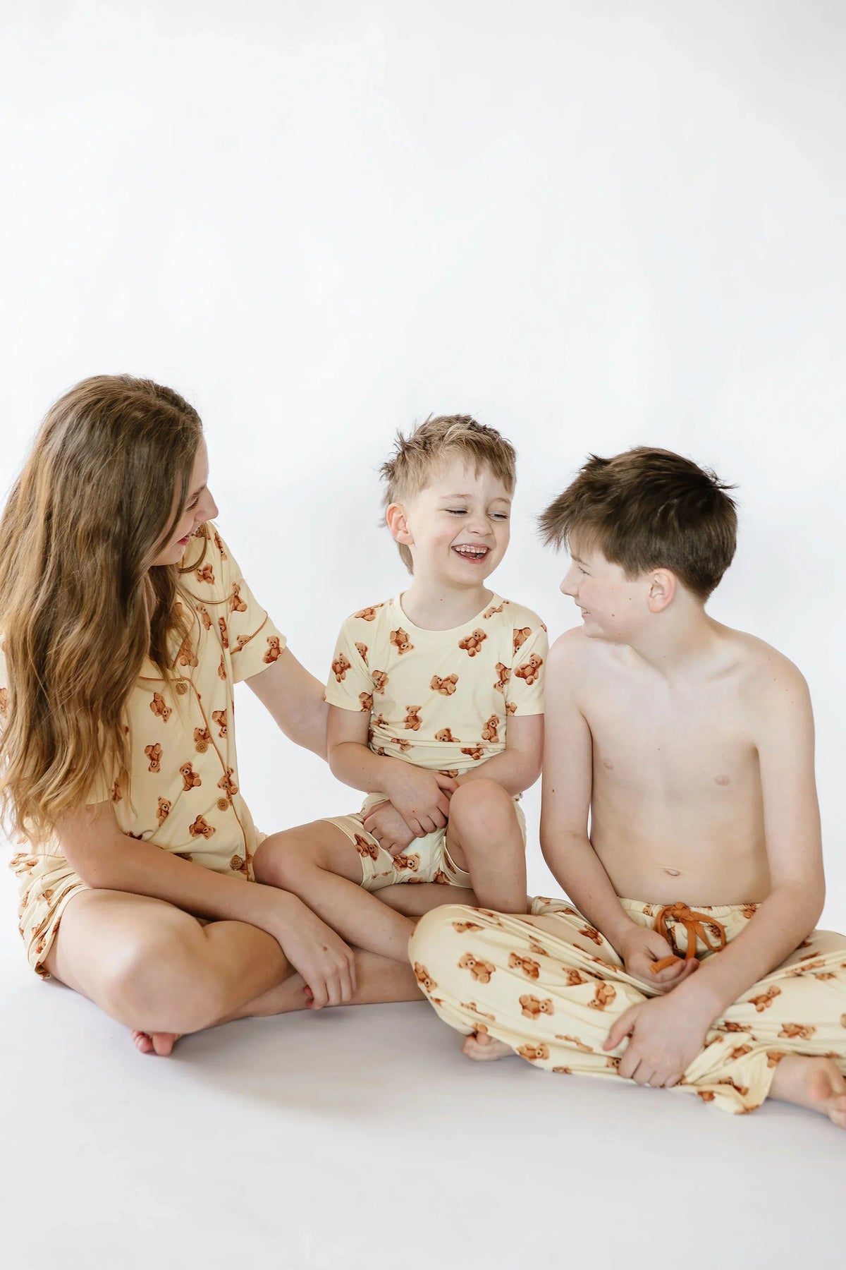 Kids Teddy Bear Pajama Shorts-5