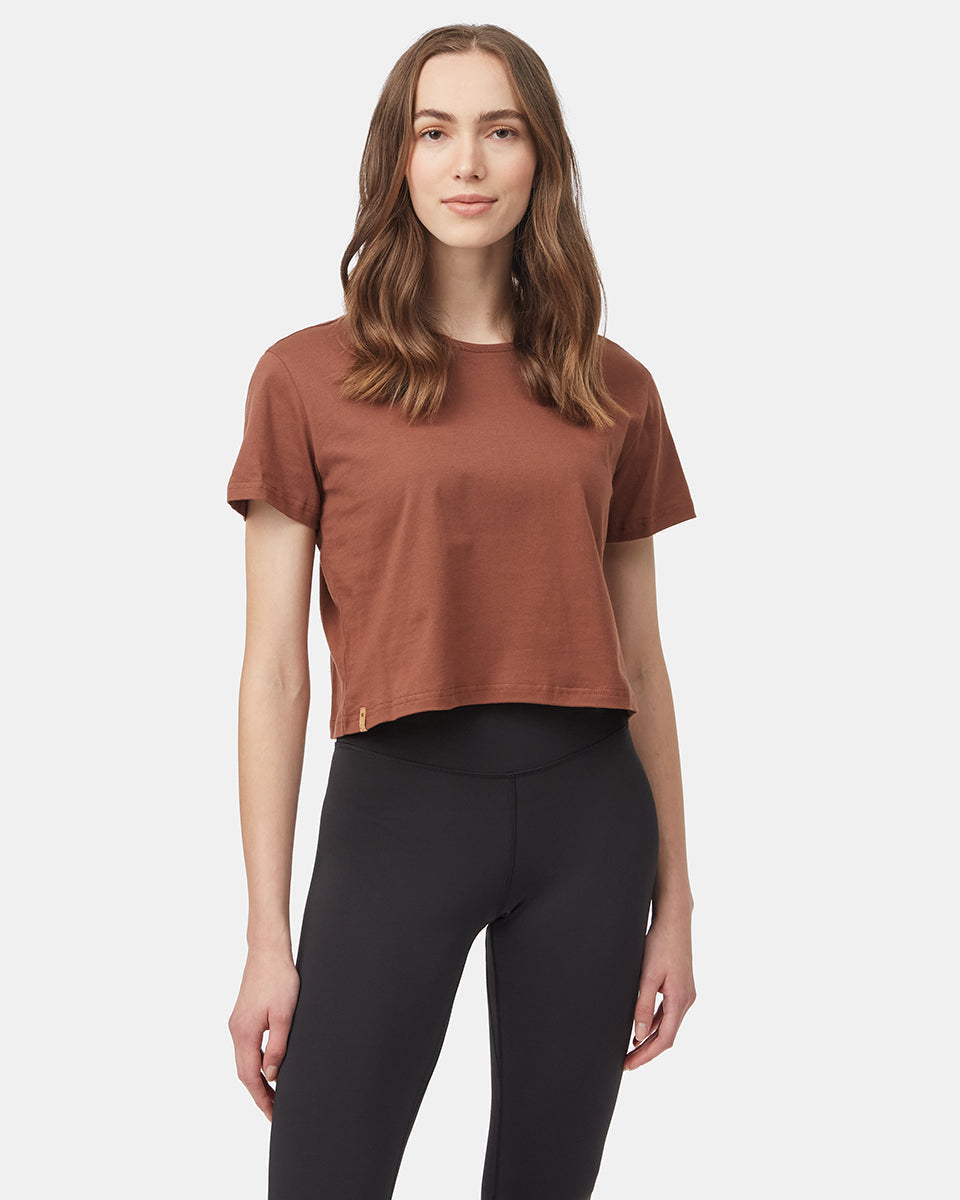 Organic Cotton Relaxed Cropped T-Shirt-1