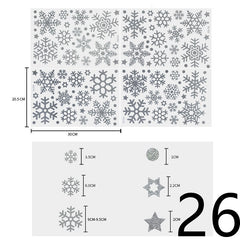 Christmas Decorations Glass Electrostatic Stickers-27