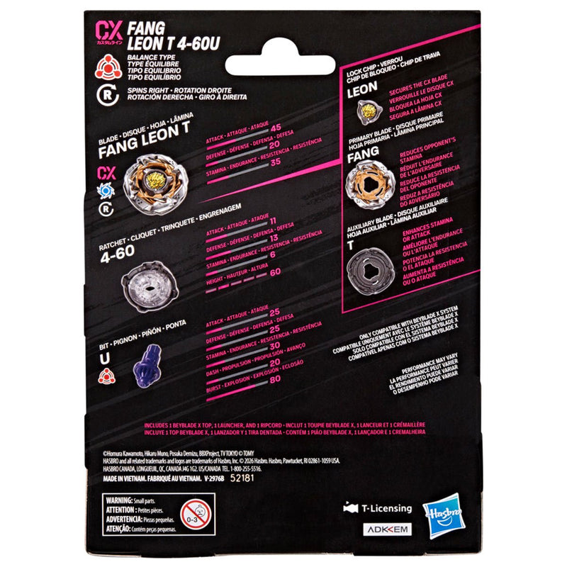 (Hasbro) Beyblade X - Fang Leon T 4-60U CX Starter Pack-2