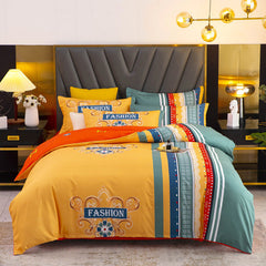 Brushed Floral Winter Bedding Set-20