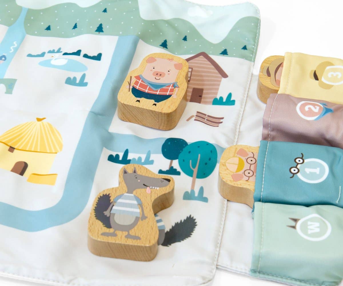 Tutete - Educational Tablecloth: The 3 Little Pigs Children's Game - Ages 1+-3