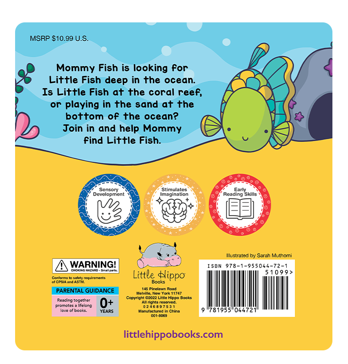Little Hippo Books - Peek and Seek - In the Ocean - With Lift-the-Flap Felt Pieces - Ages 0–6-5