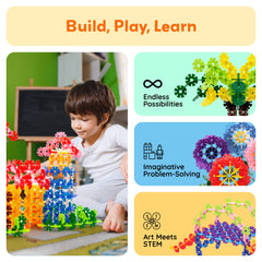 PicassoTiles - PicassoTiles 600pc Building Interlocking Chips - Ages 3+-4