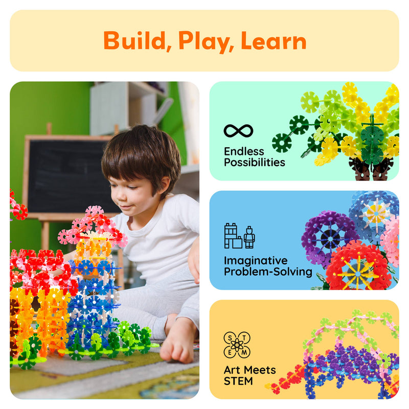 PicassoTiles - PicassoTiles 600pc Building Interlocking Chips - Ages 3+-4