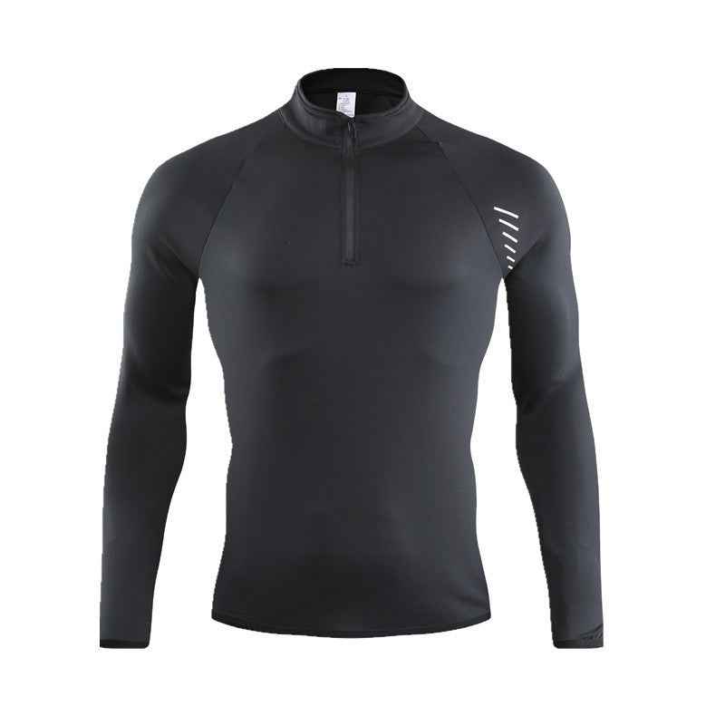 Half-Zip Quick-Dry Workout Top – Outdoor Running & Fitness Activewear-3