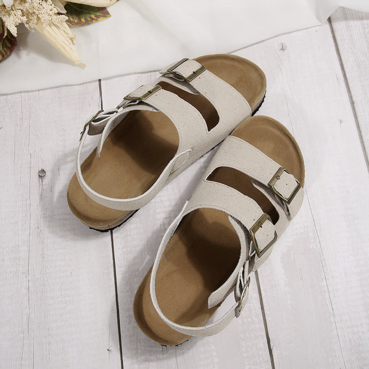 Cork Beach Sandals Korean Style Women's Sandals-5