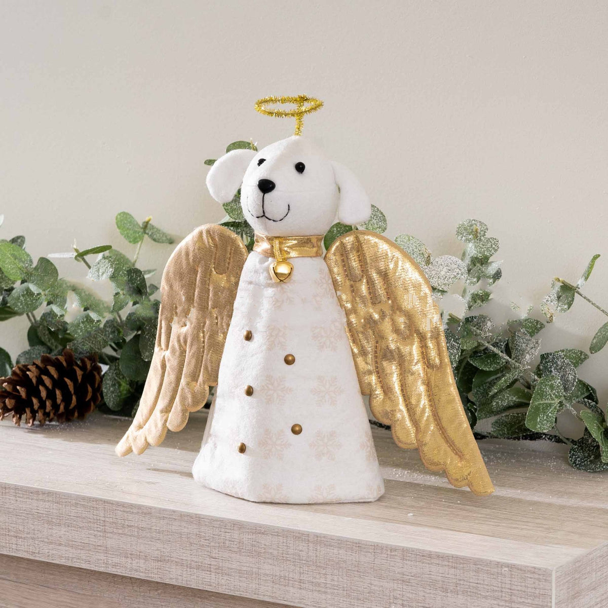 Golden Angel Dog Christmas Tree Topper-3