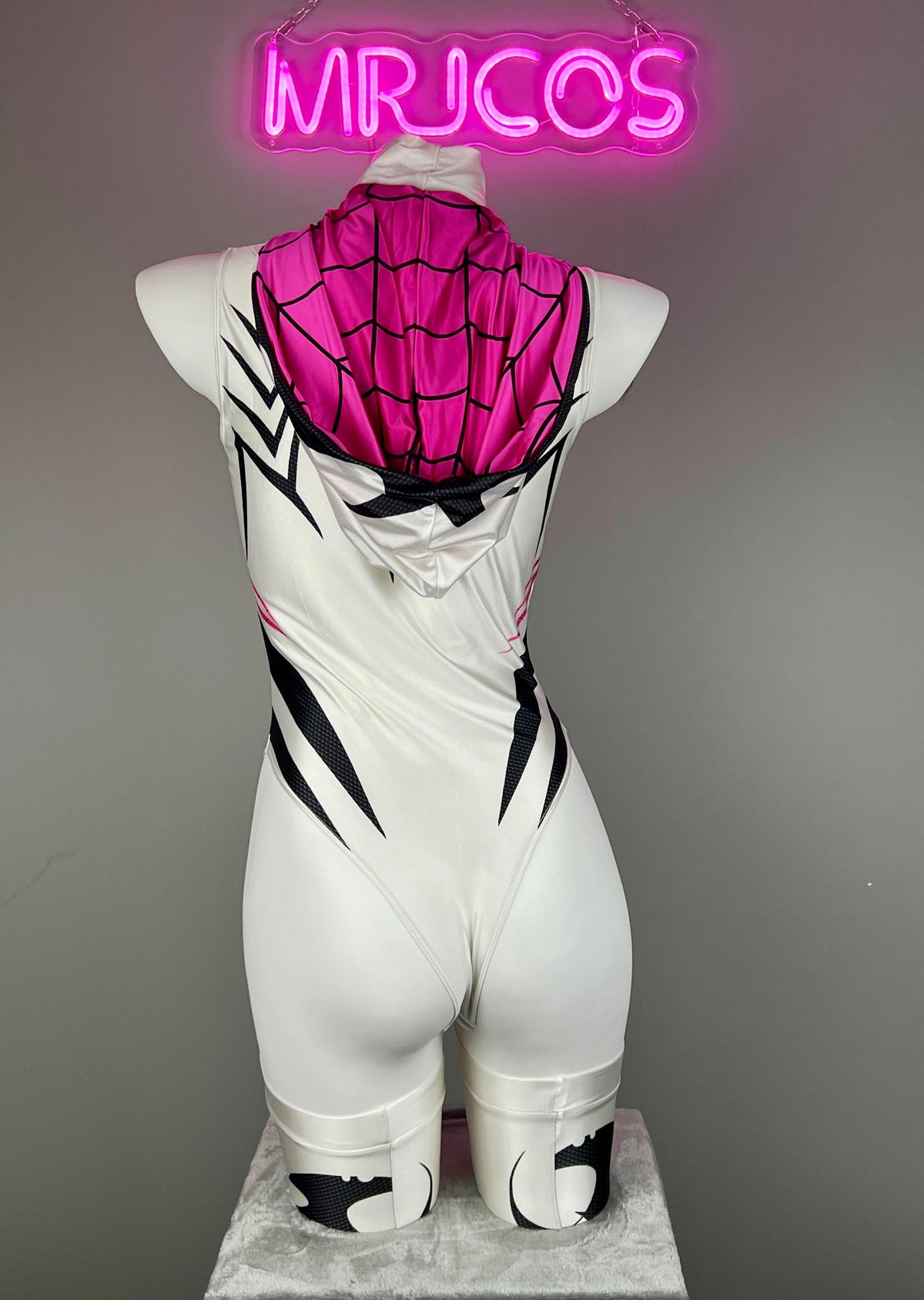 Woman Super Hero Spandex Open Crotch Cosplay Bodysuit Sexy Lingerie-3
