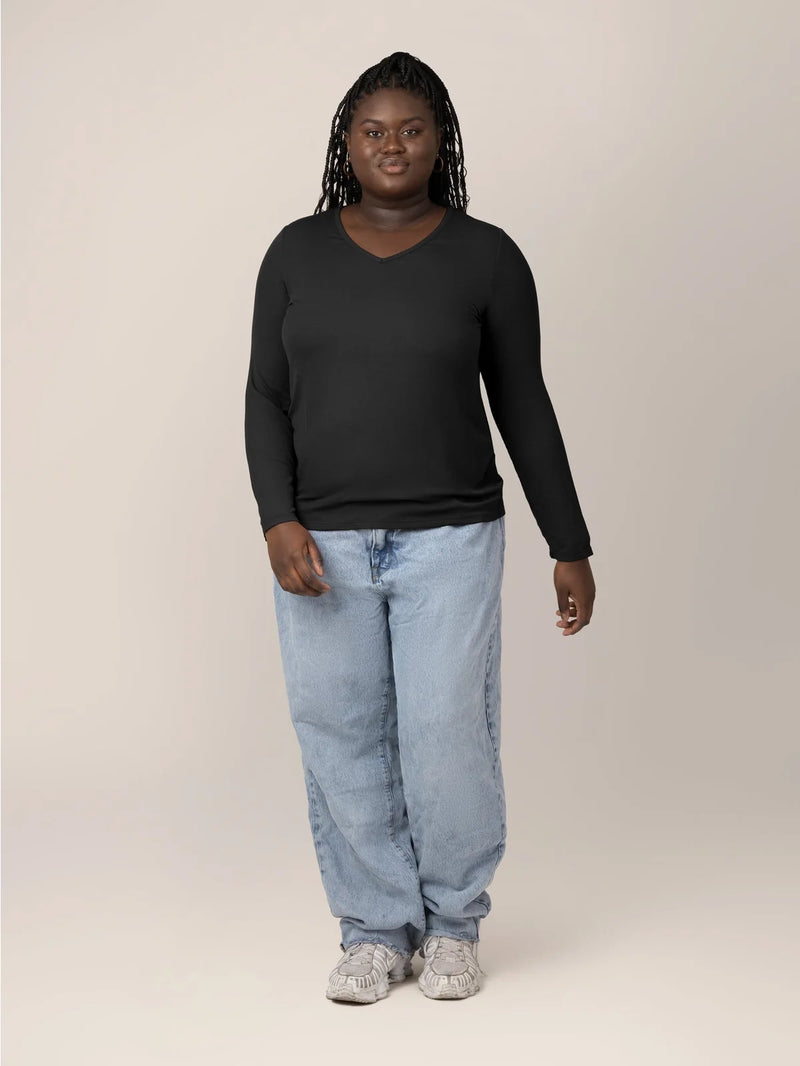 Ribbed Maternity & Nursing Long Sleeve T-Shirt | Kindred Bravely-3