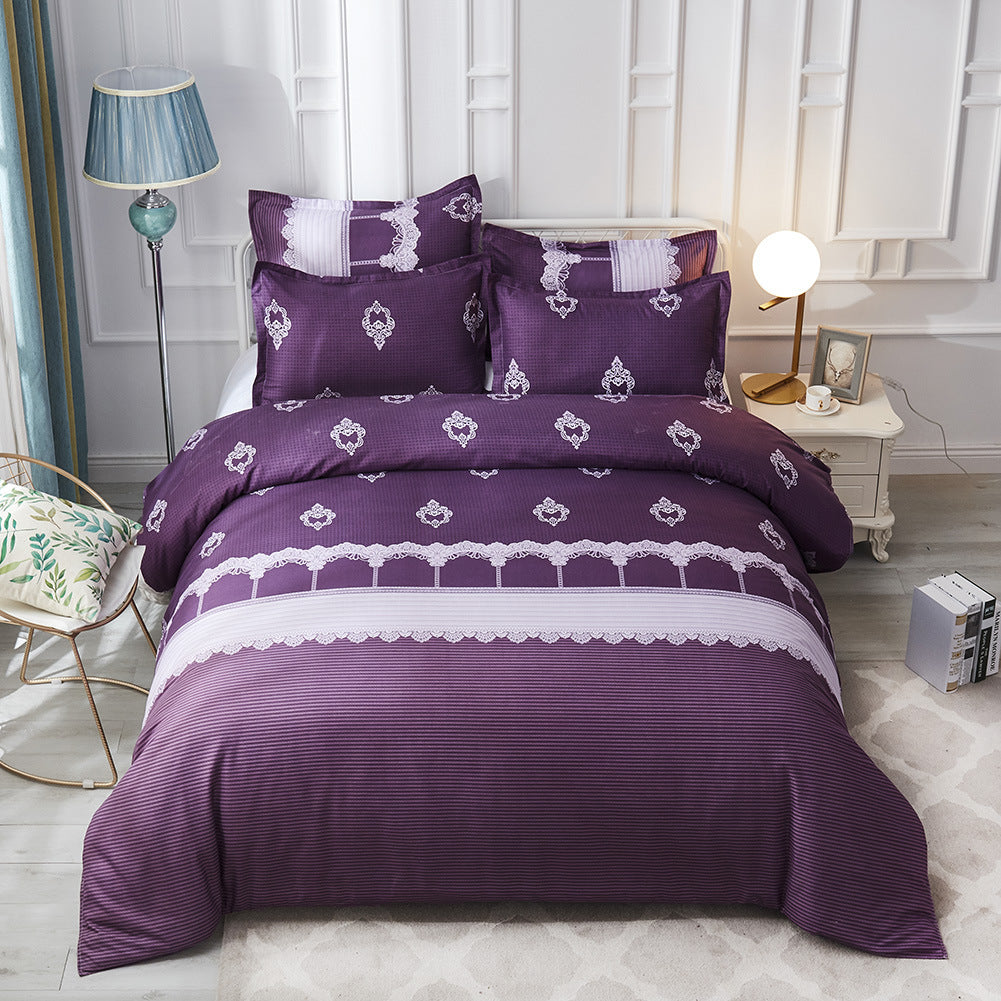 Luxury Printed Duvet Cover Set with Pillowcases-6