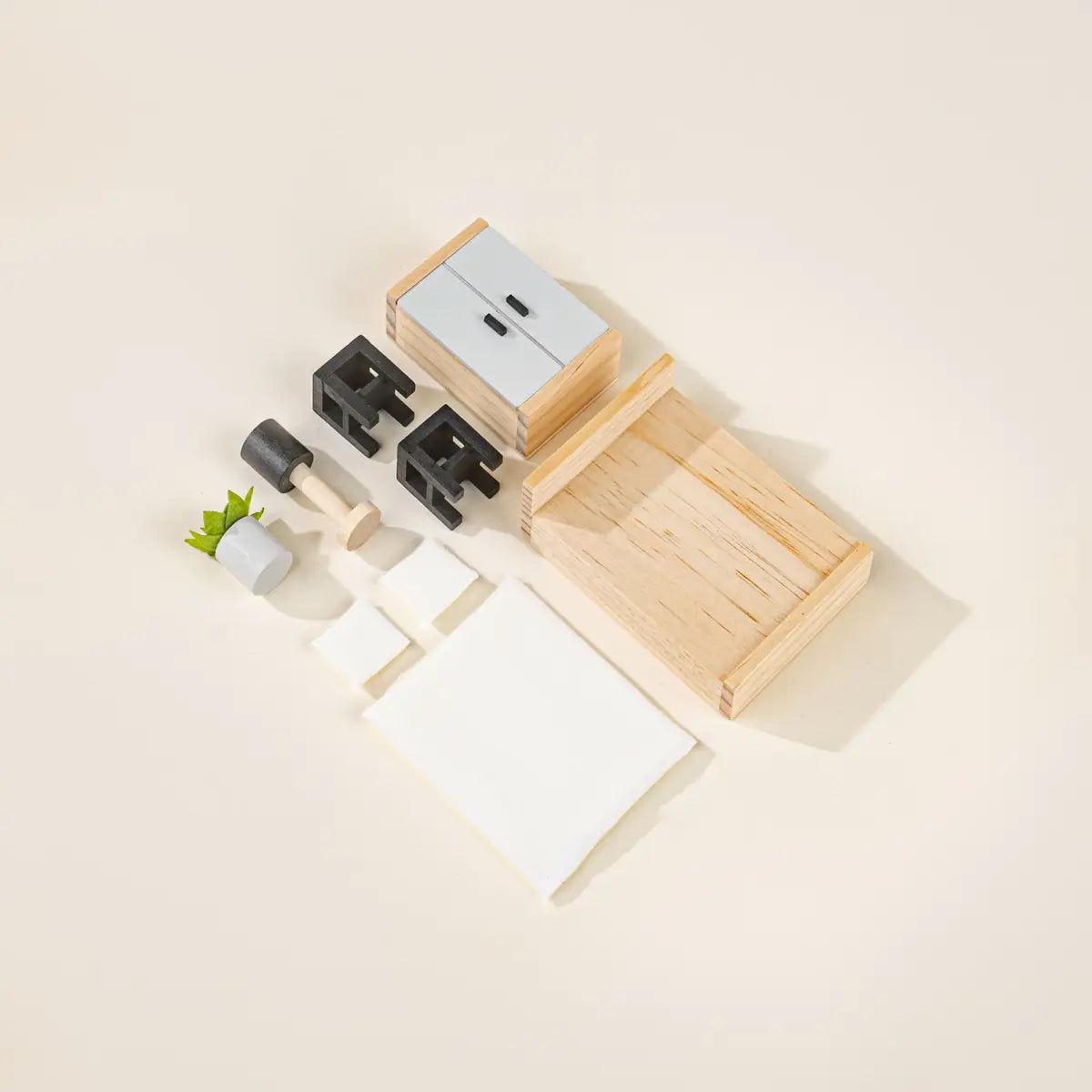 Wooden Doll House Master Bedroom Furniture & Accessories (9) | Coco Village-2