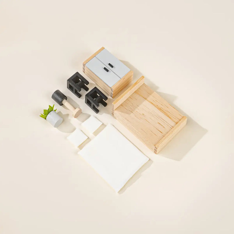 Wooden Doll House Master Bedroom Furniture & Accessories (9) | Coco Village-2