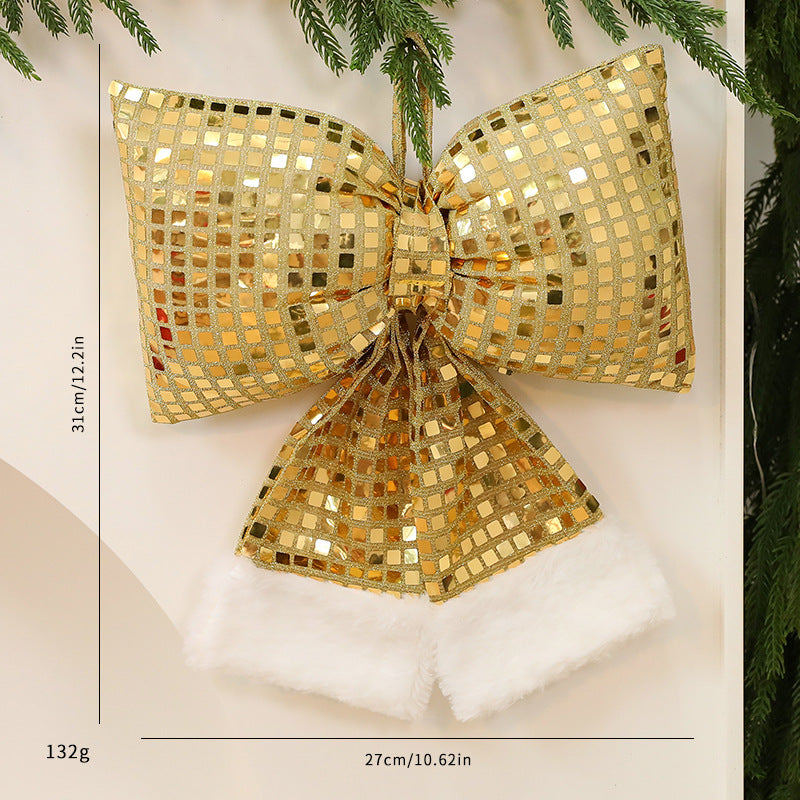 Mirror Bow Christmas Tree Decoration-8