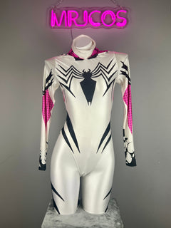 Woman Super Hero Spandex Open Crotch Cosplay Bodysuit Sexy Lingerie-10