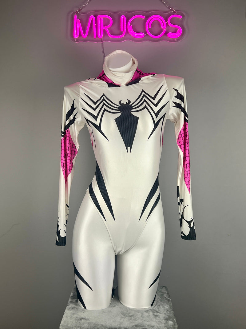 Woman Super Hero Spandex Open Crotch Cosplay Bodysuit Sexy Lingerie-10