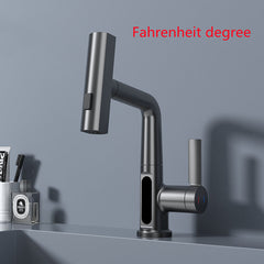 Intelligent Digital Display Faucet Pull-out Basin Faucet Temperature Digital Display Rotation-11