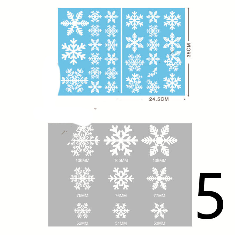 Christmas Decorations Glass Electrostatic Stickers-6
