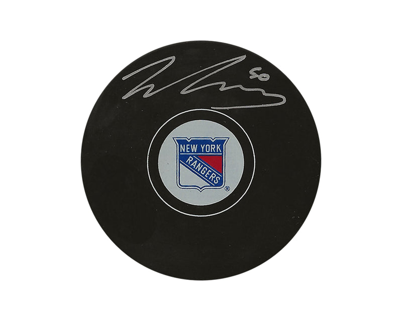 Will Cuylle Autographed New York Rangers Autograph Model Puck-1