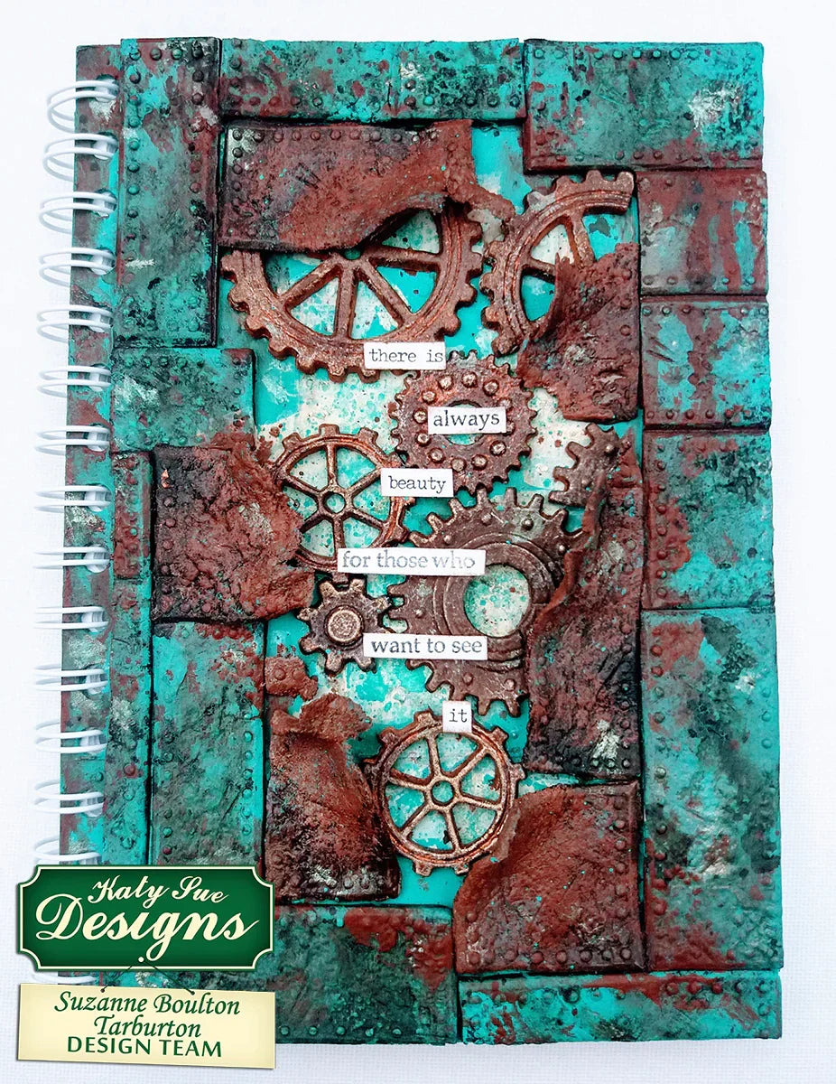 Distressed Cogs Silicone Mould-16