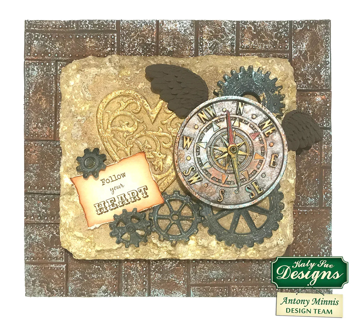Distressed Cogs Silicone Mould-17