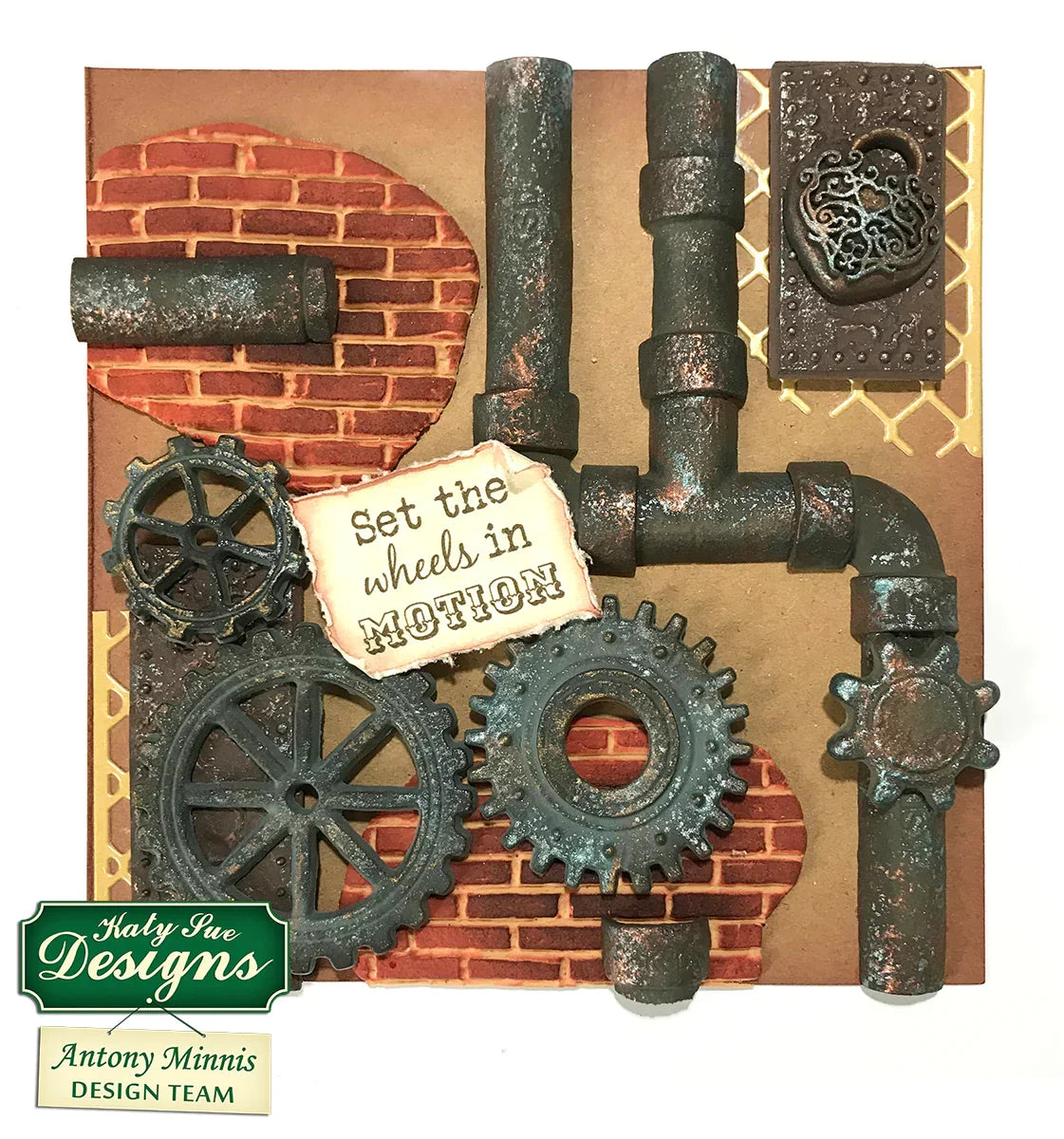 Distressed Cogs Silicone Mould-24