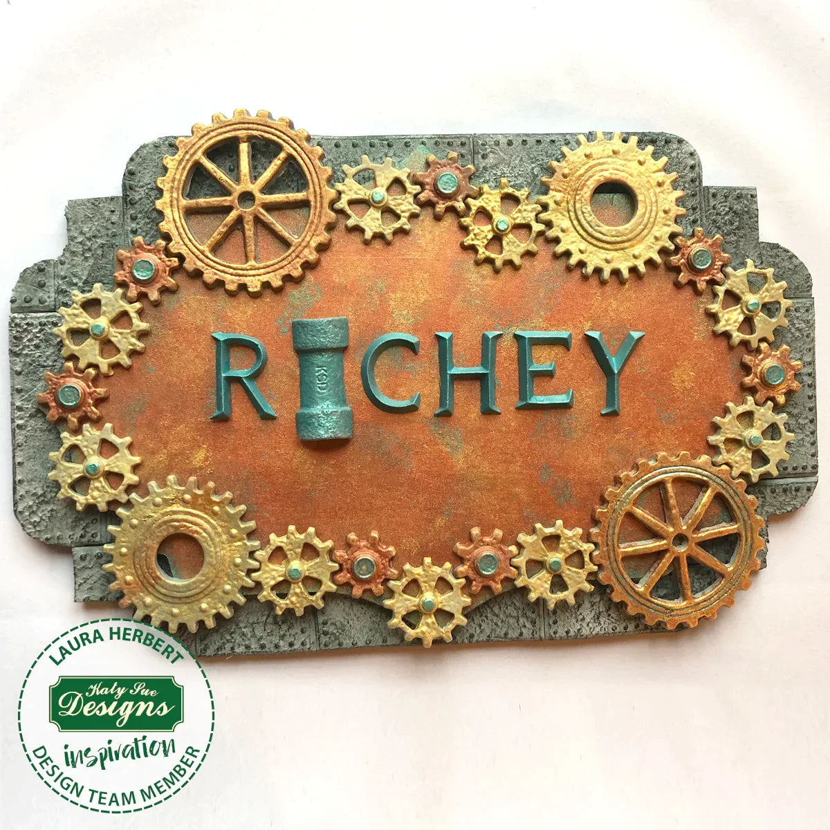 Distressed Cogs Silicone Mould-25