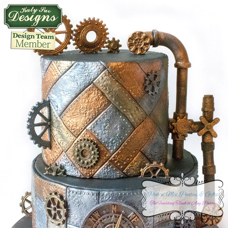 Distressed Cogs Silicone Mould-11