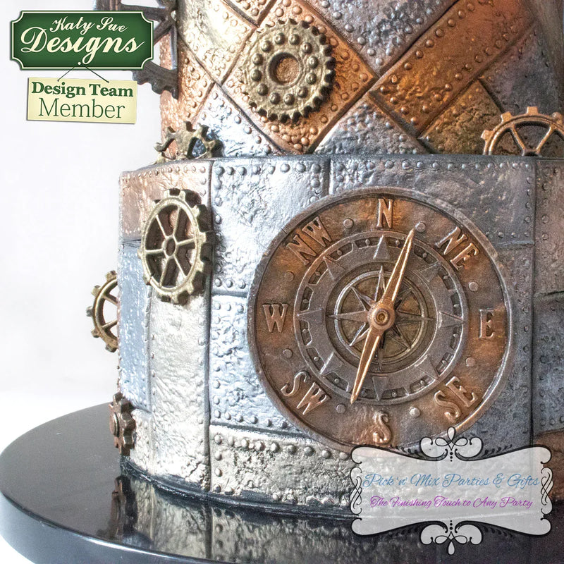 Distressed Cogs Silicone Mould-13